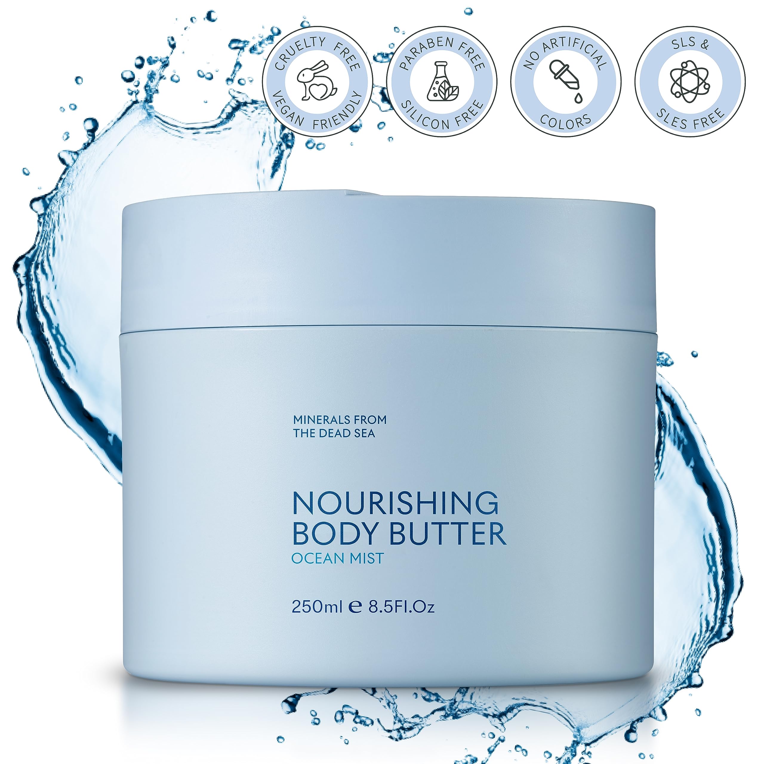 SEACRET Body Butter - Ultra Hydrating Moisturizer with Shea Butter, Cocoa Butter, Vitamins E & C | Dead Sea Minerals | 8.5 Fl Oz | Perfect for Dry Skin Care & After Shower Hydration