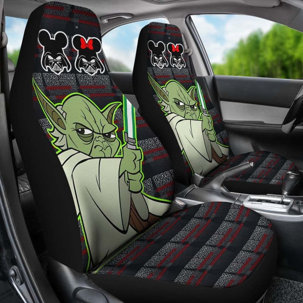 Star Wars Baby Yoda Lightsaber Car Seat Covers - The Mandalorian Inspired Vehicle Accessories for Cars, SUVs & Trucks | Perfect for Star Wars Fans & Gift Giving