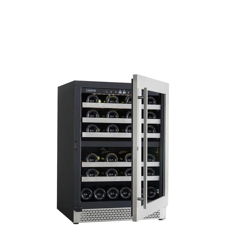Cavavin Vinoa Collection 24-Inch Stainless Steel Wine Cooler - 41 Bottle Capacity (V 041WDZ) | Perfect for Home Bars, Restaurants & Wine Cellars