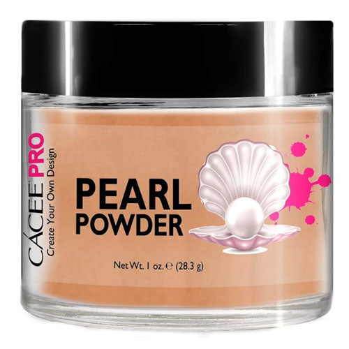 Cacee Pearl Powder Nail Art #79 Pastel Camel - Professional Nail Polish Powder for Gel Nails, Dip Powder Nails & Acrylic Nails - Perfect for Manicures, Pedicures & DIY Nail Art at Home