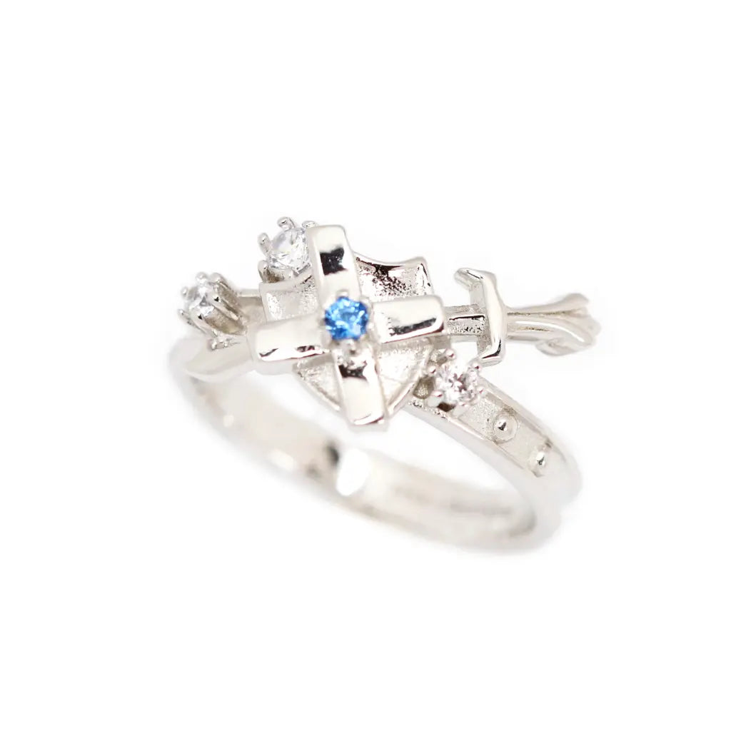 Paladin Unisex Silver Cross Ring - Gothic Jewelry for Men & Women - Perfect for Weddings, Parties, and Everyday Fashion