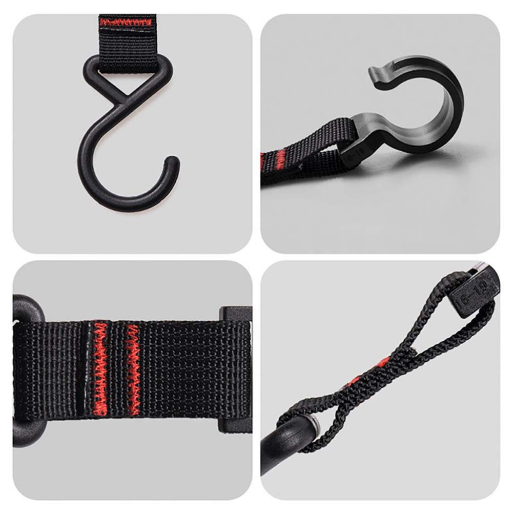 10pcs Heavy Duty Camping Hooks - Durable Polyester Lanyard Rings for Hanging Gear, Organizer Storage Hooks for Camping Bags, Tents & Outdoor Equipment | Perfect for Travel, Hiking & Backpacking Accessories