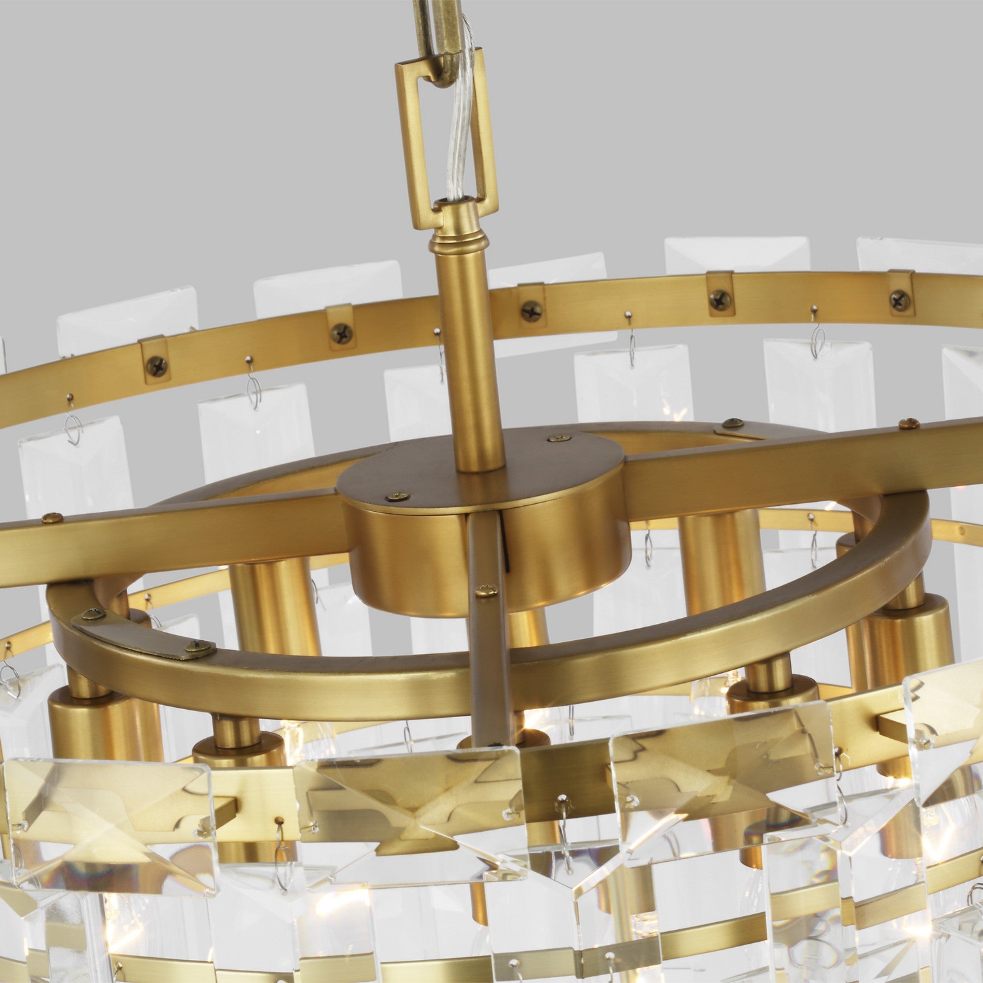 Arden 24-Inch 10-Light Modern Chandelier in Antique Brass Finish - Elegant Dining Room Lighting for Kitchen Island, Foyer & Bedroom