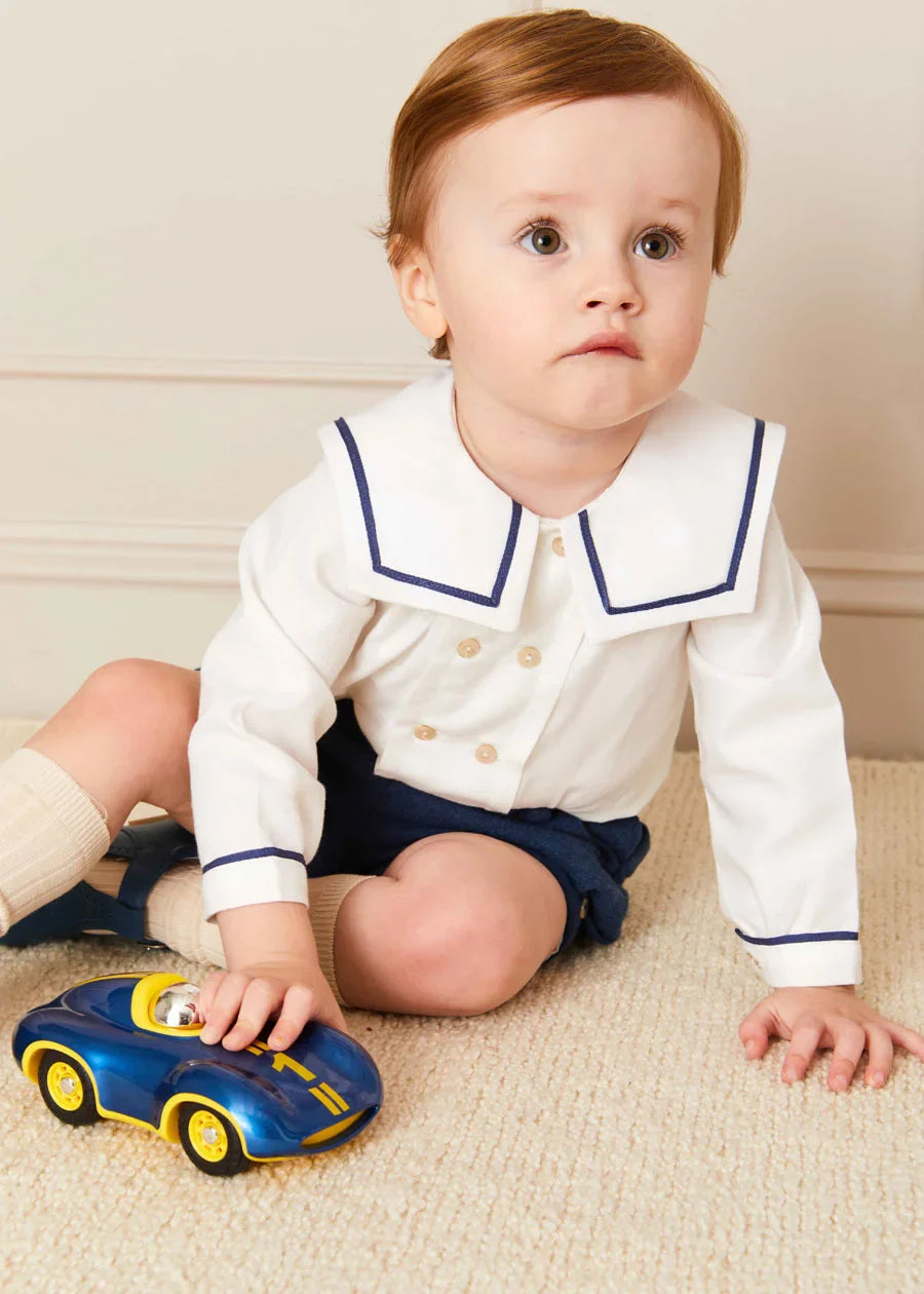 Blue Mariner Set for Baby Boys - Nautical Outfit for Newborns & Toddlers - Perfect for Photos, Parties & Everyday Wear