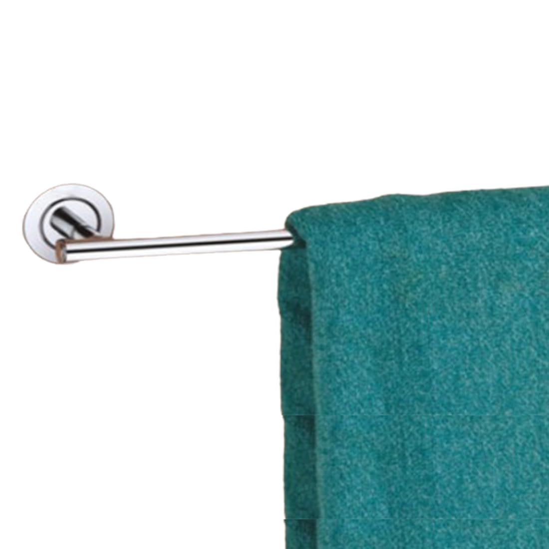 24 Inch Stainless Steel Towel Rod - Single Bar Bathroom Towel Rack Holder for Showers, Bathrooms & Kitchens | Rust-Resistant & Space-Saving Design