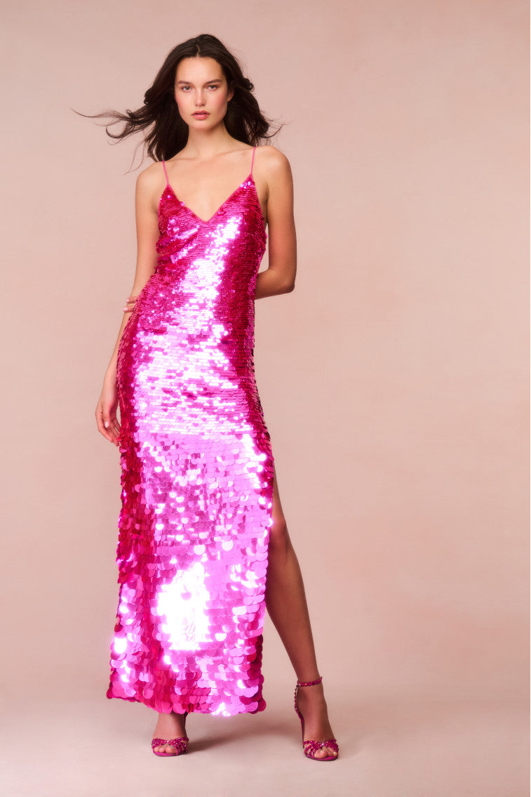 Kaylen Sequined Maxi Dress for Women - Elegant Evening Gown with Sparkling Beads | Perfect for Prom, Wedding Guest, Cocktail Party & Special Occasions