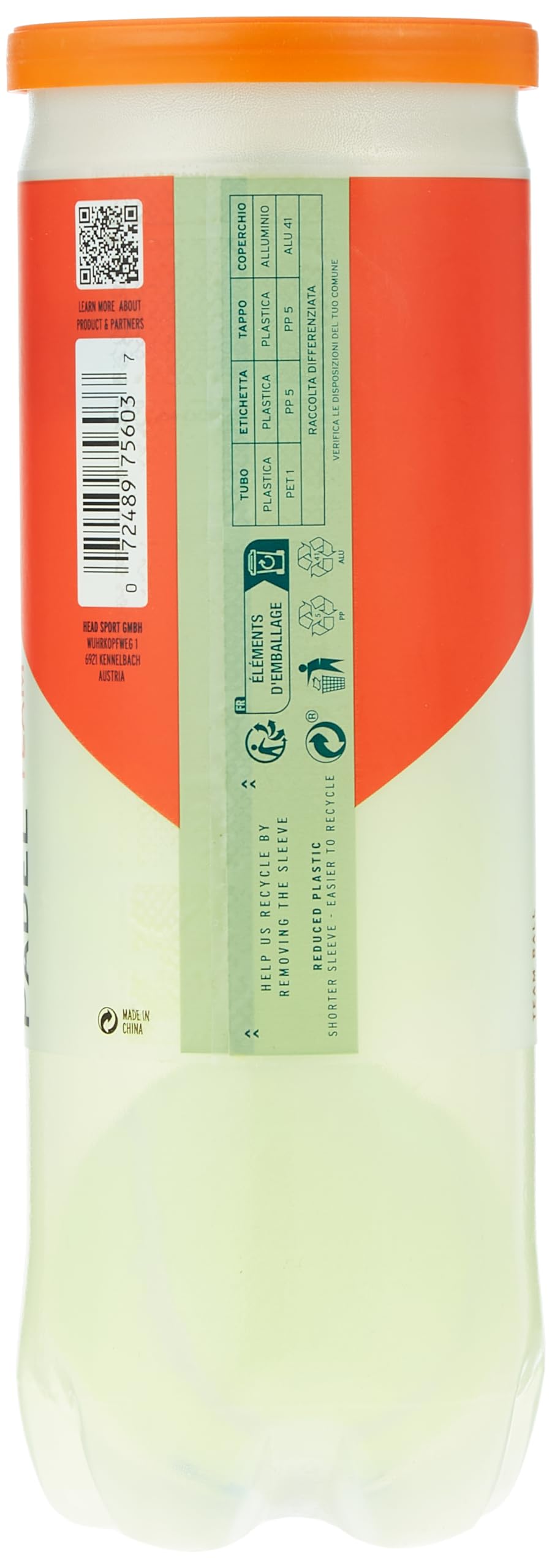 Premium HEAD Tube of 3 High-Quality Padel Balls - Perfect for Padel Tennis Training & Competitive Matches