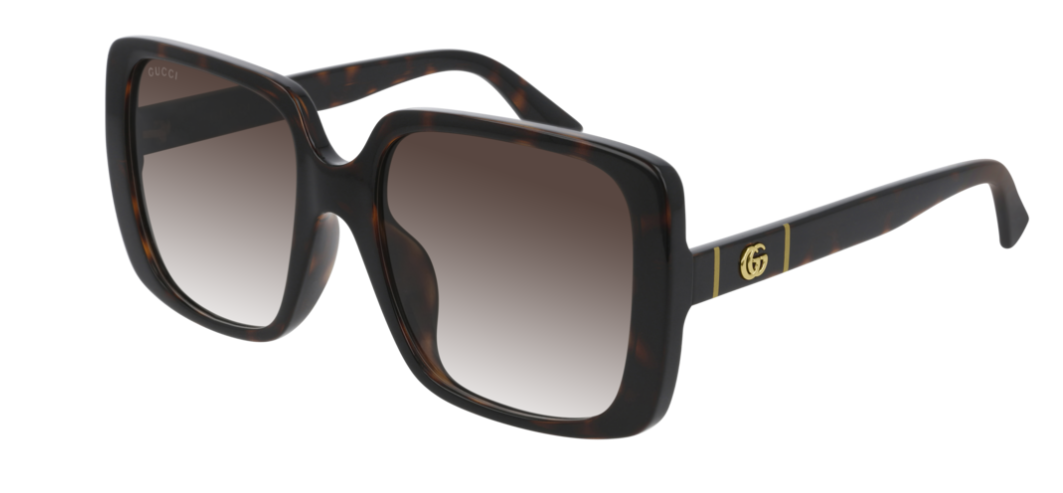 Gucci GG 0632SA 002 Havana/Brown Gradient Oversized Square Sunglasses for Women - Luxury Designer Shades for Beach, Driving & Fashion Outfits
