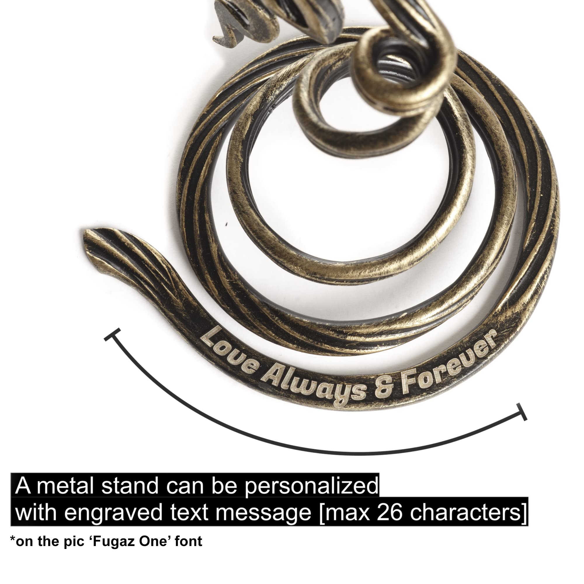 Personalized Bronze Rose Gift for Wedding Anniversary - 8th & 19th Year Metal Flower Keepsake for Couples - Perfect for Romantic Gifts, Home Decor & Special Occasions