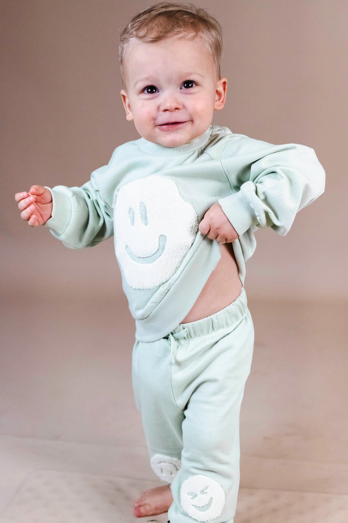 Disc Misty Green Sweatshirt for Toddlers - Unisex Pullover Hoodie for Boys & Girls | Soft Cotton Kids' Sweatshirt for Playdates, Preschool & Outdoor Activities