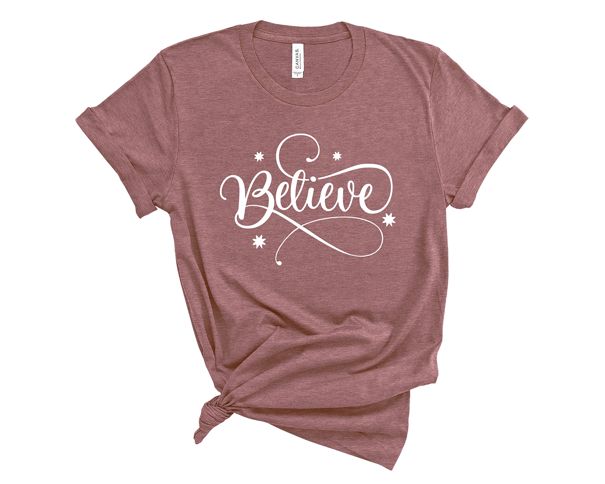 Christmas Believe T-Shirt - Festive Holiday Family Matching Shirts for Christmas Gifts & Holiday Presents | Perfect for Family Photos, Christmas Parties & Holiday Gatherings