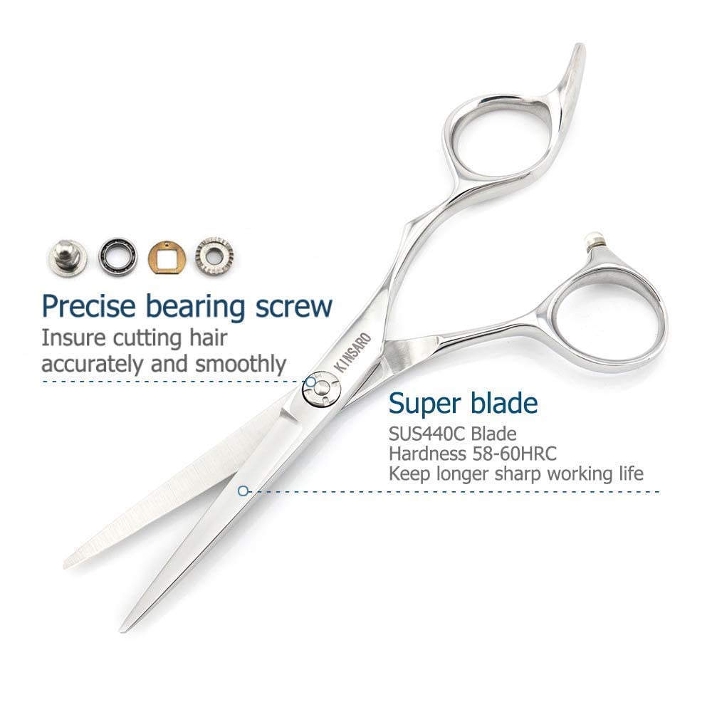 Kinsaro Professional 5.75 Inch Hair Cutting Scissors & Thinning Shears Set - Barber Scissors for Precision Haircuts, Styling, and Trimming | Perfect for Salon Professionals & Home Hair Care