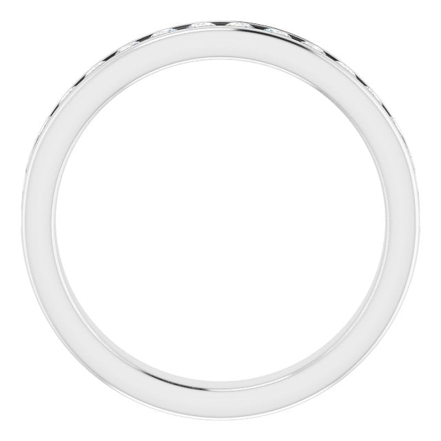 0.50 Carat Round Cut Diamond Wedding Band - Channel Set Anniversary Ring for Women - Perfect for Bridal, Engagement & Special Occasions