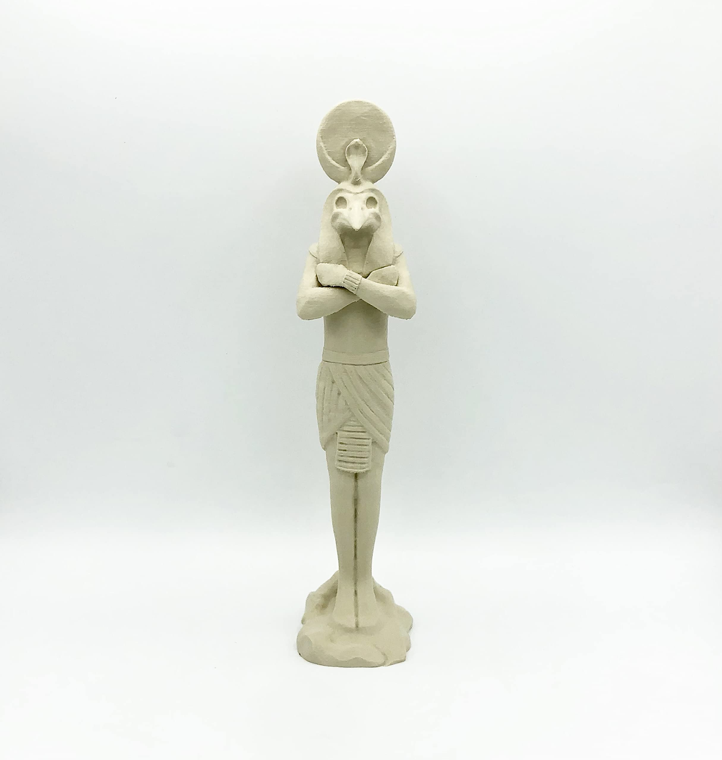 Khonshu Imprisoned Ushabti - 3D Printed Egyptian God Statue, Small Bone Resin Desk Diorama for Collectors & Mythology Fans - Perfect for Home Office Decor, Gaming Setup & Ancient Egypt Themed Displays