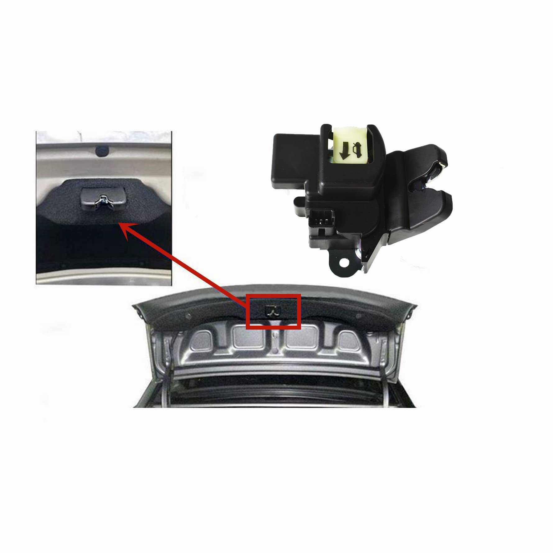 2013-2018 Kia Forte Trunk Latch Lock Actuator Replacement - 81230-A7030 Tailgate Latch Motor for Smooth Trunk Operation | Perfect for DIY Car Repairs & Maintenance