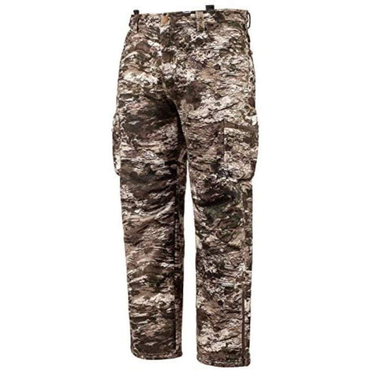 Huntworth Ketchikan Men's Heavyweight Windproof Water-Resistant Soft Shell Hunting Pants - Outdoor Tactical Camo Pants for Hunting, Hiking & Winter Activities