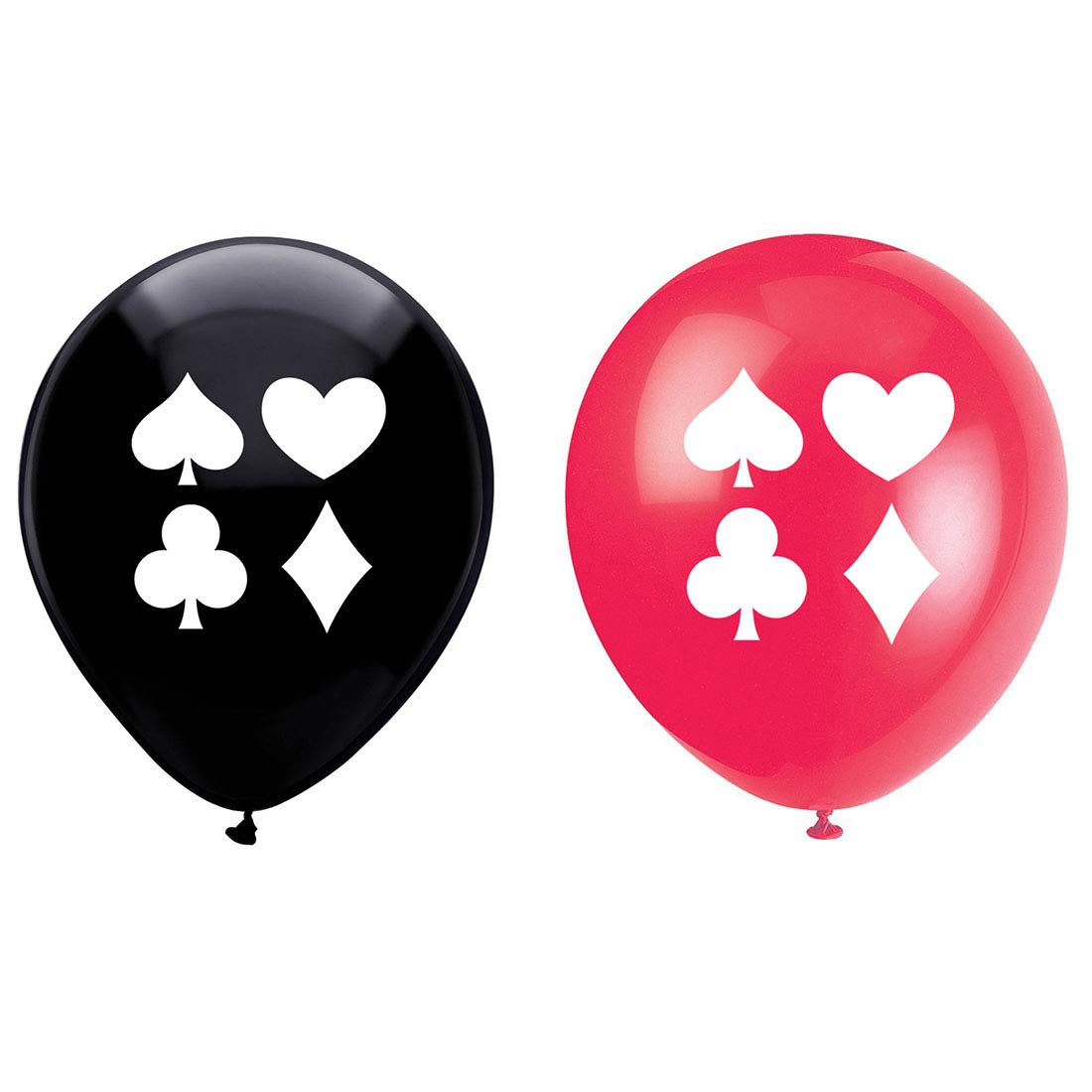 16-Pack 12-Inch Casino Poker Latex Balloons for Casino Night, Birthday Party & Event Decorations - Perfect for Vegas Theme Parties, Gambling Night Decor, and Casino Birthday Supplies