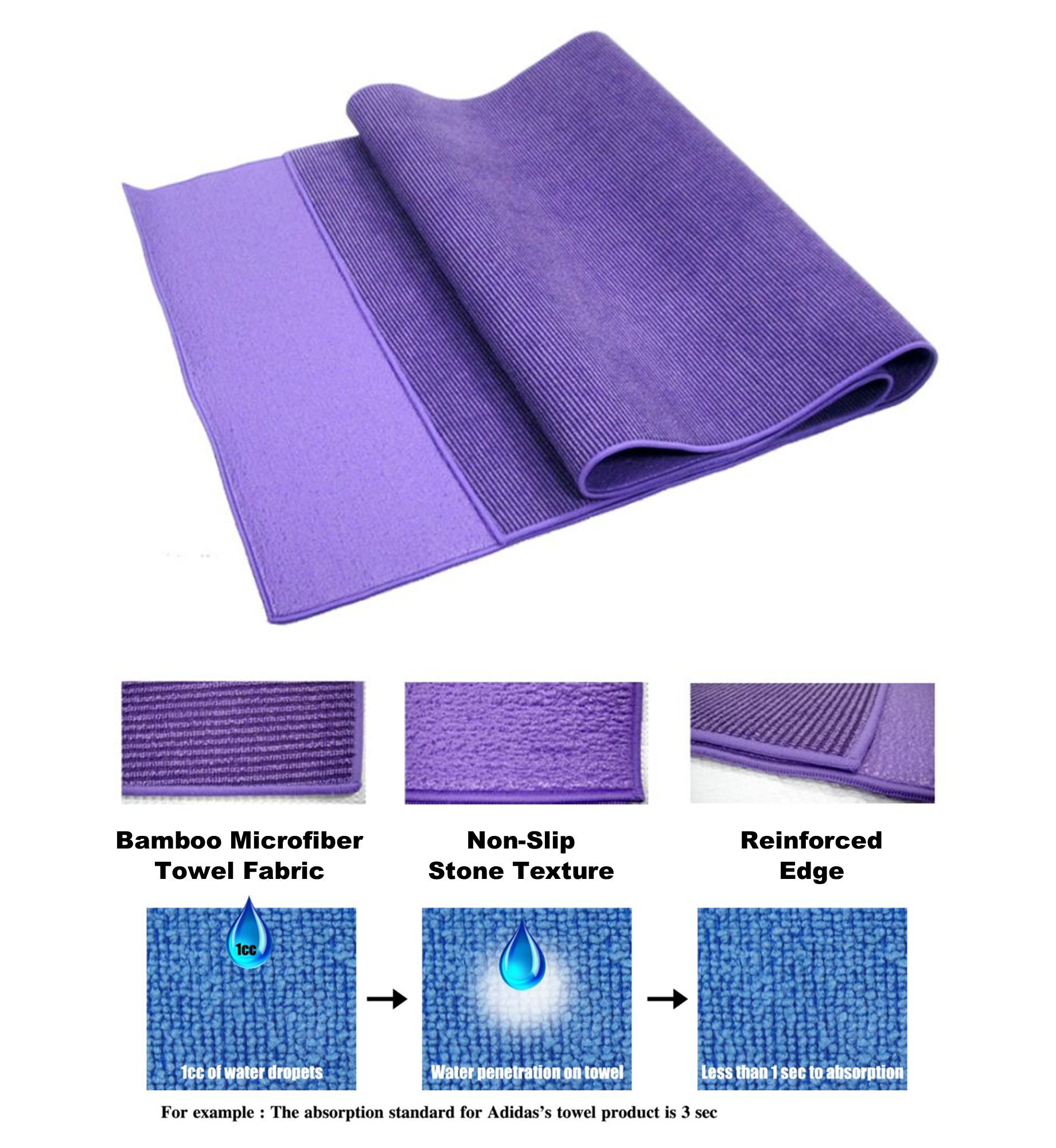 Premium 5mm Thick Yoga Mat - Elite Hybrid Super Absorbent & Soft Touch Top for Comfort & Grip - Ideal for Hot Yoga, Pilates, Home Workouts & Meditation