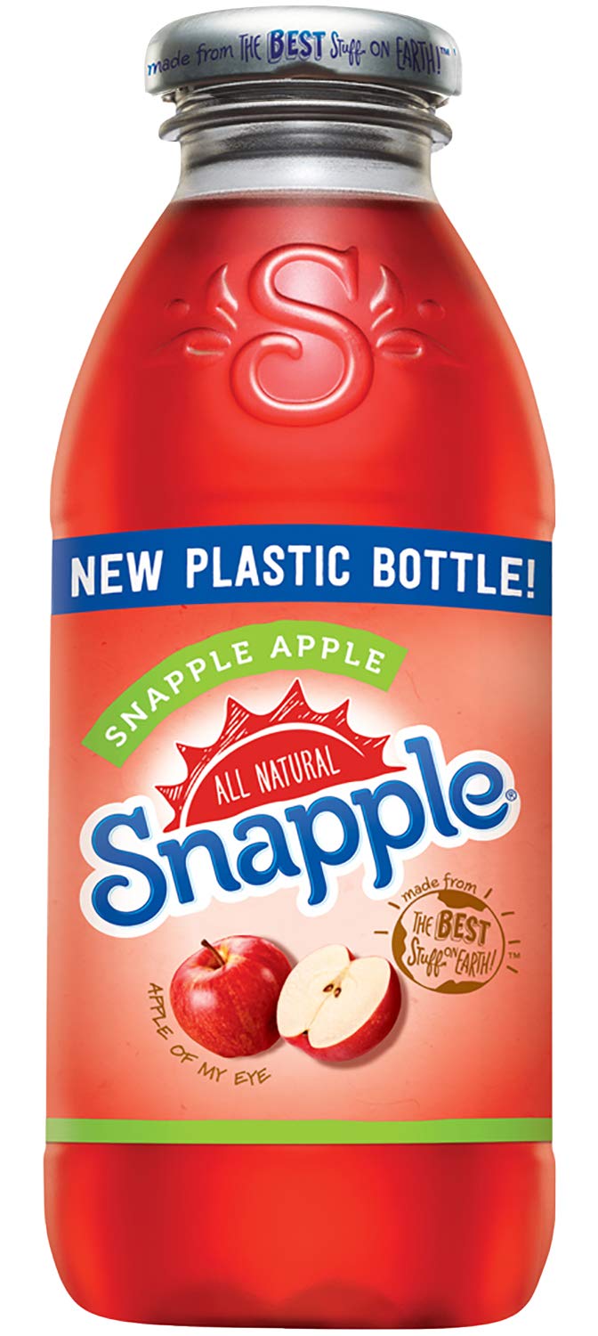Snapple Apple Juice - 16 fl oz (12 Pack Plastic Bottles) - Refreshing Beverage for Lunch, Picnics & Parties