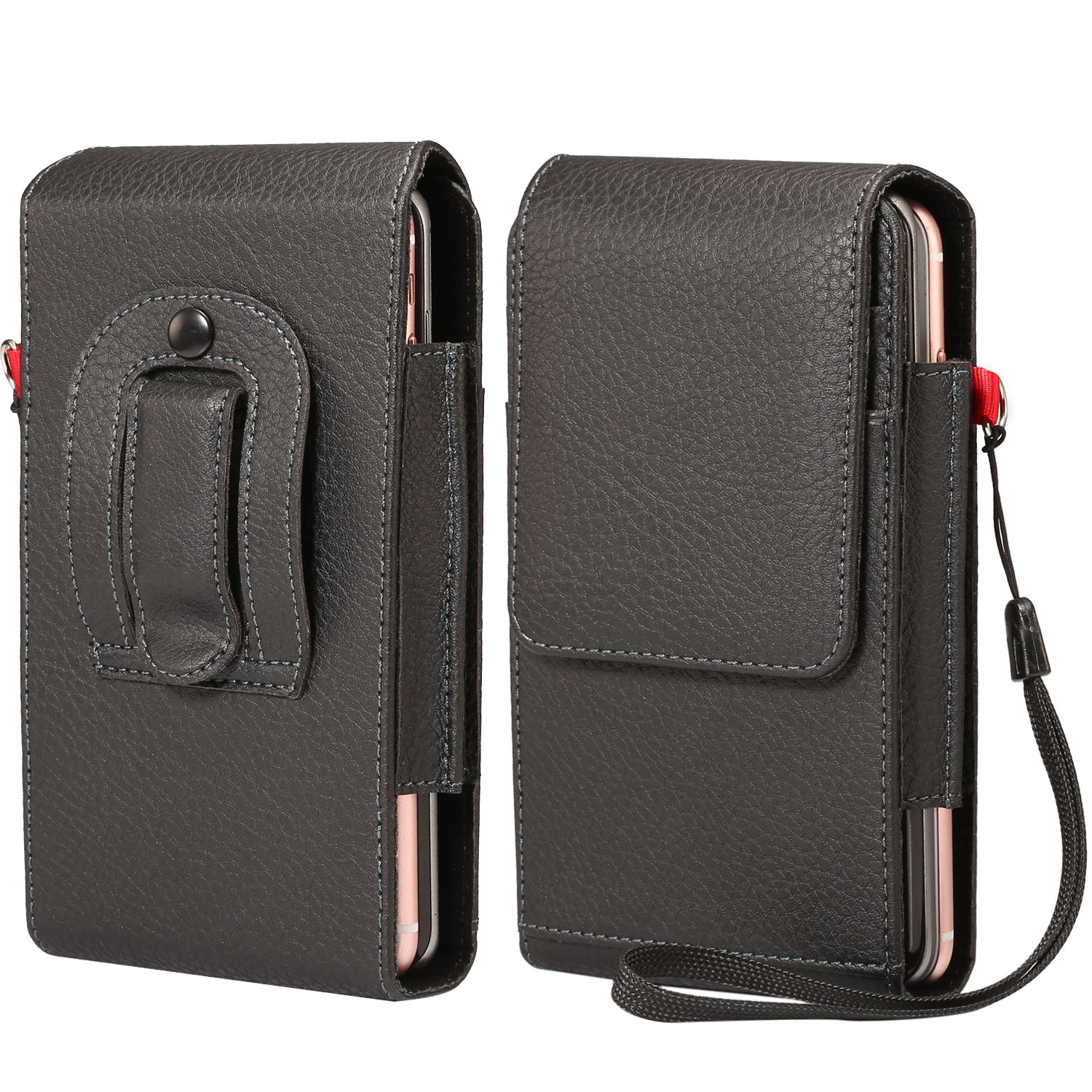 Dual Belt Clip Holster Case - 2 Cell Phone Pouch Holder for iPhone 15 Pro Max/14/13/12/11 & Samsung Galaxy S25+/S24+/S23+/S22+/S21+/S23 FE/S20 FE/A15/A54/A53 & Google Pixel 9/8a/7/6 - Perfect for Work, Hiking, and Outdoor Activities