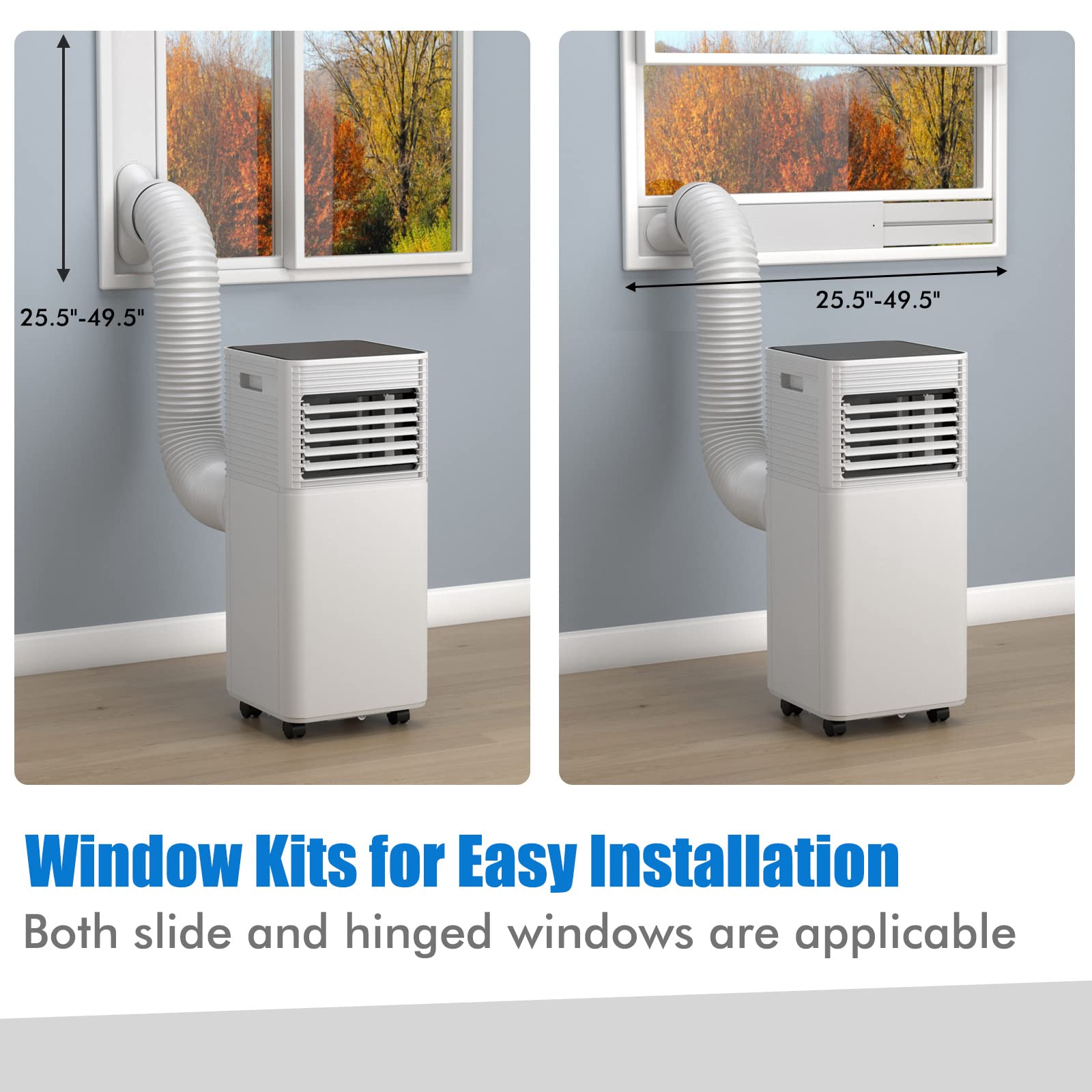 BK10111US Portable Air Conditioner - 8000 BTU, White, Compact & Energy Efficient Cooling Unit for Home, Office, Bedroom - Perfect for Small Spaces up to 200 Sq Ft