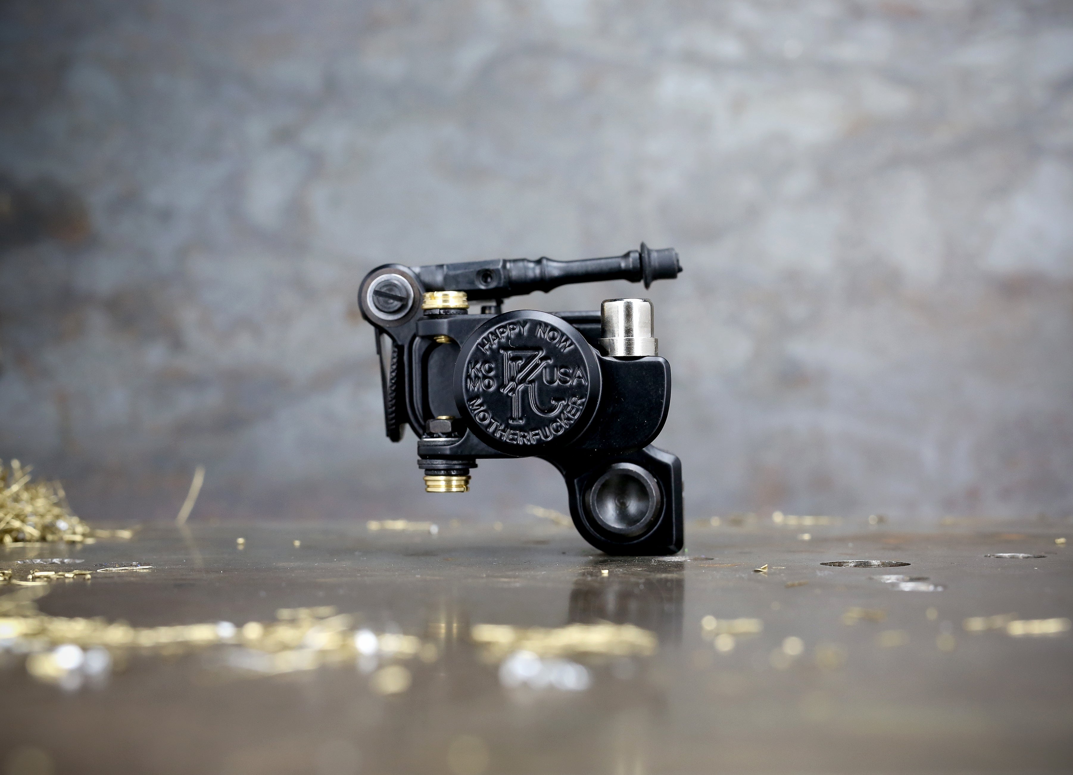 Dan Kubin Sidewinder 46er Featherweight Black Aluminum RCA Tattoo Machine with Clip Cord - Professional Tattoo Equipment for Artists & Beginners, Perfect for Lining and Shading Work
