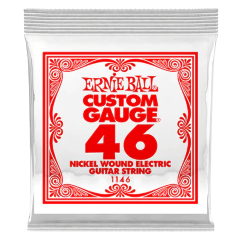 Ernie Ball 1146 Electric Guitar Strings - .046 Nickel Wound Single for Rock, Blues & Metal - Perfect for Stage Performance & Studio Recording
