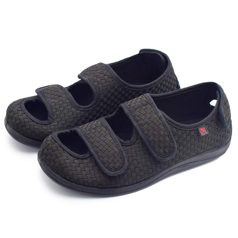 W&LESVAGO Women's Diabetic Slippers - Adjustable Edema Sandals for Swollen Feet, Extra Wide Comfort Footwear, Orthopedic Shoes for Elderly - Perfect for Home, Hospital & Post-Surgery Recovery