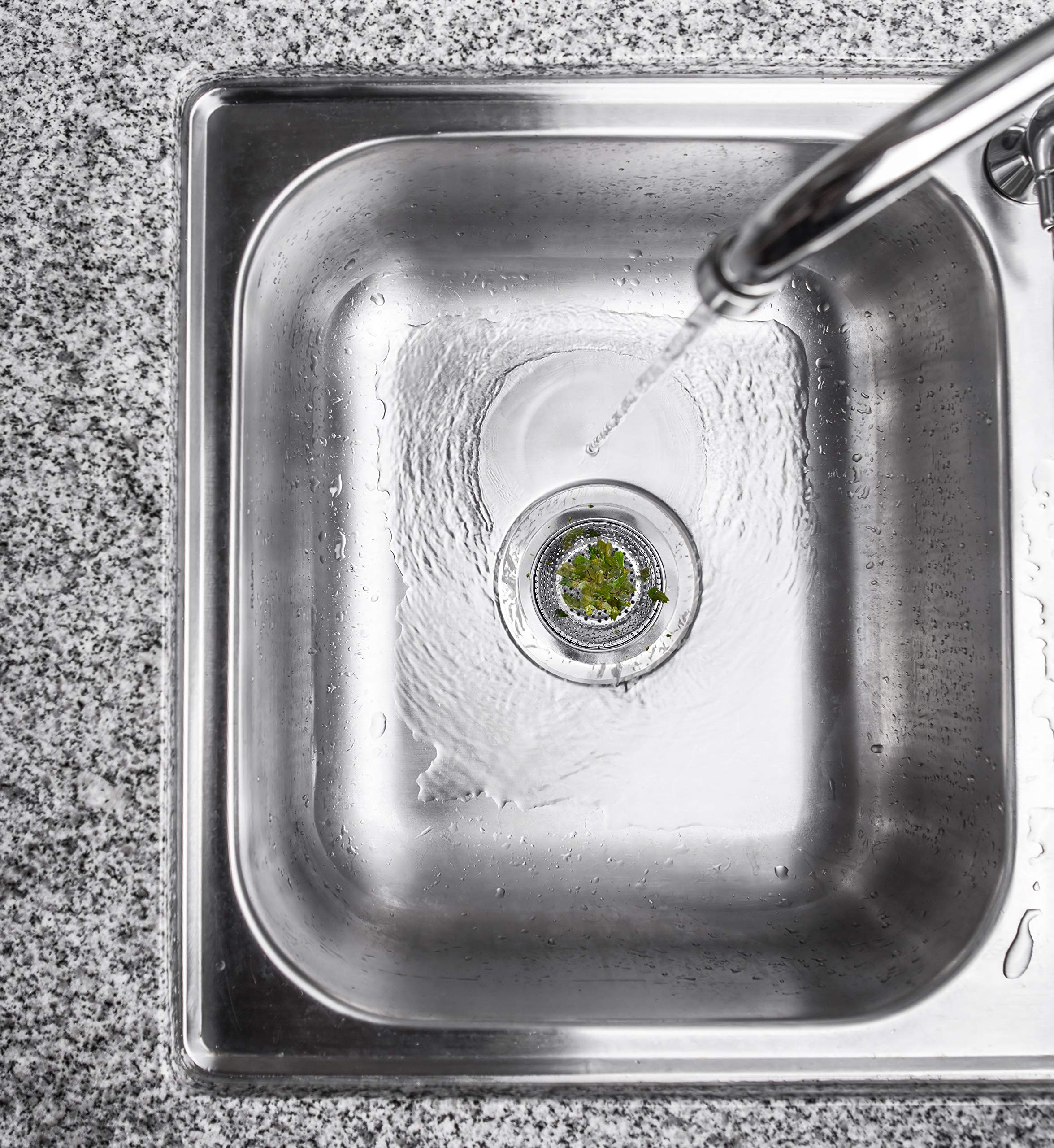 2 Pack Stainless Steel Sink Drain Strainer - 4.5 Inch Kitchen Sink Basket with Fine Mesh for Dishes & Garbage Disposal | Wide Rim Prevents Clogs | Perfect for Kitchen, Bathroom & RV Use