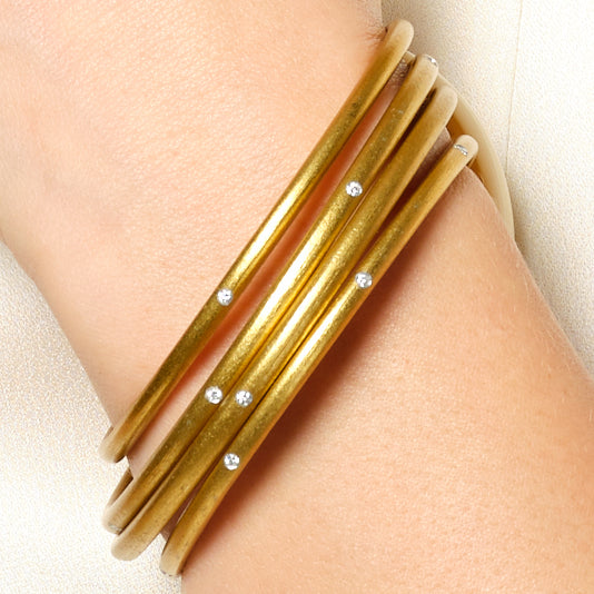 LOVE IS THE BOMB White Diamond Bangle Bracelet - Elegant Jewelry Gift for Women, Anniversary & Valentine's Day