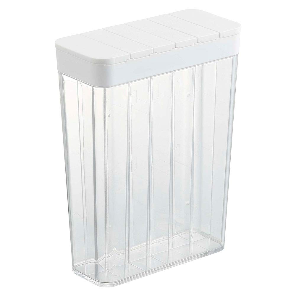 Yamazaki Home White Tower Grain Container Set - Airtight Food Storage for Rice, Flour & Dry Goods - Perfect for Kitchen Pantry Organization & Bulk Food Storage