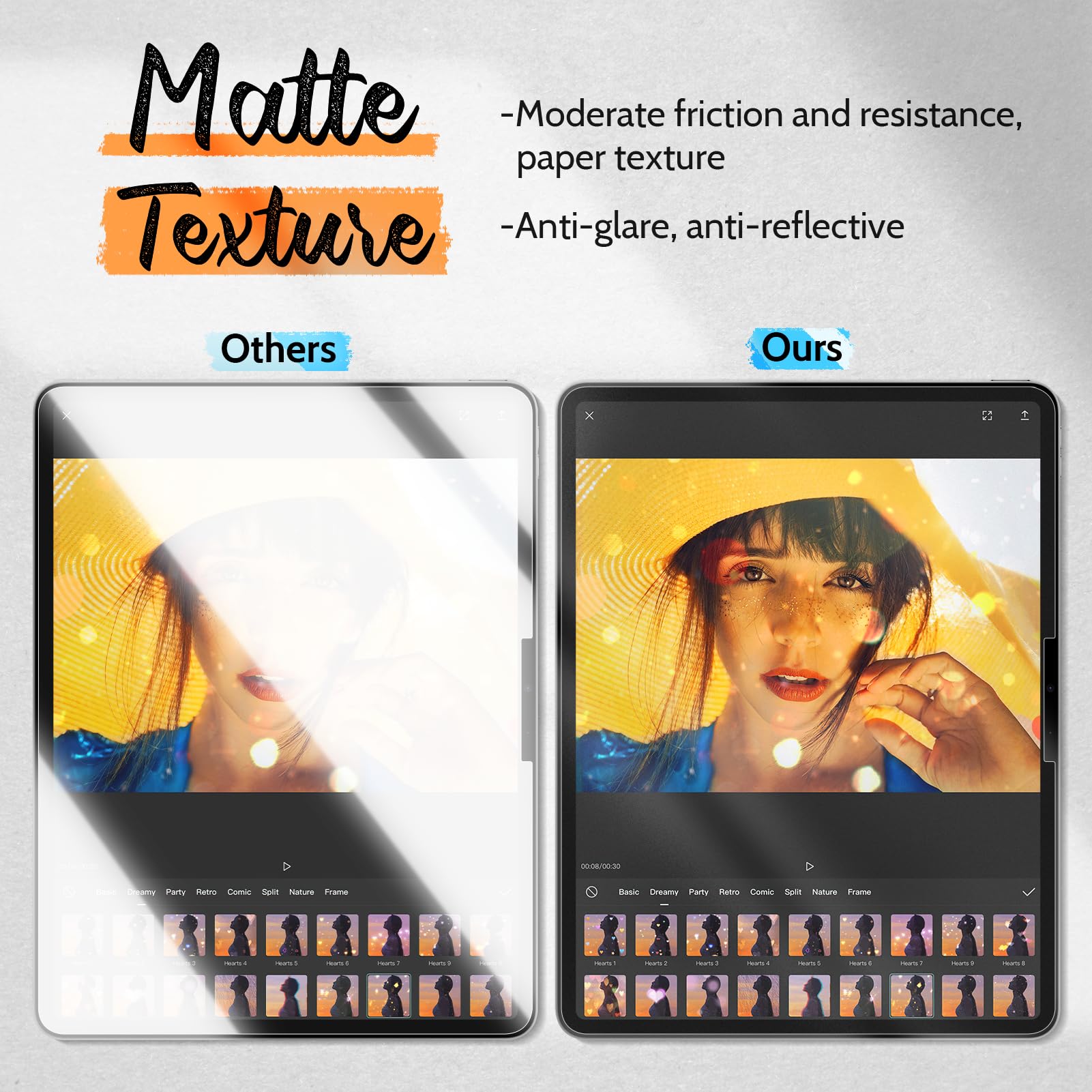 [2 Pack] Anti-Glare Paper Feel Screen Protector for iPad Air 5th Gen (2022) & iPad Air 4 (2020) 10.9 Inch - Also Compatible with iPad Pro 11 Inch (2018-2022) - Natural Writing & Drawing Experience - Perfect for Artists, Students & Office Work