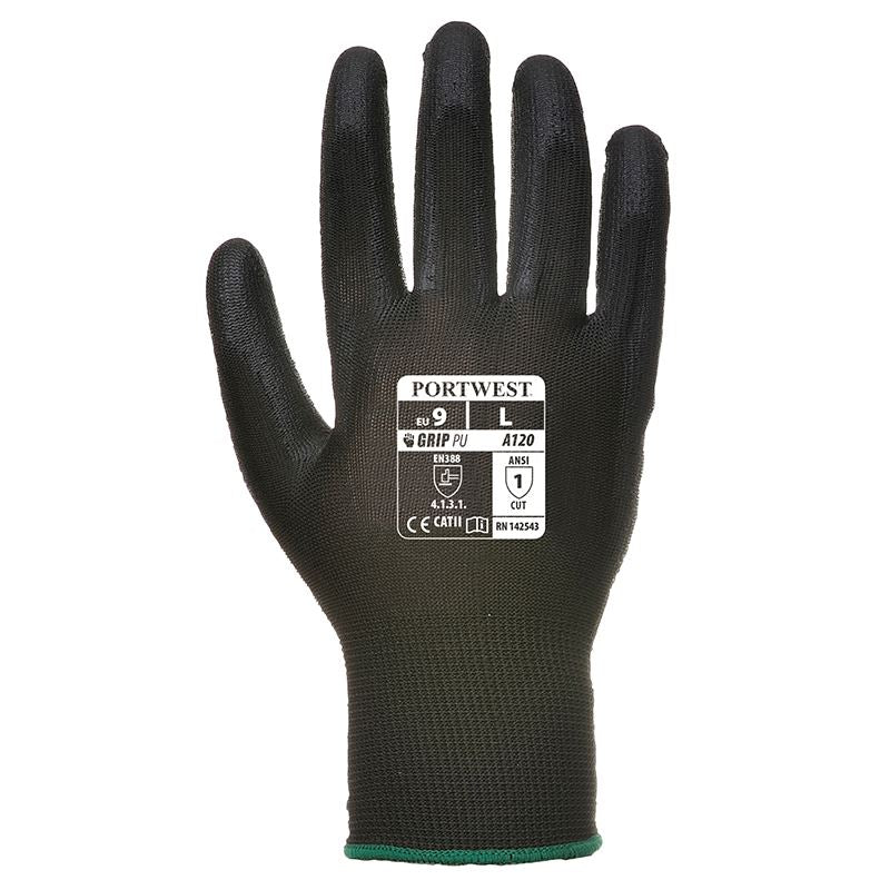 PW081 PU Palm Coated Work Gloves (A120) - Durable & Grip-Enhanced for Construction, Gardening, and Outdoor Activities