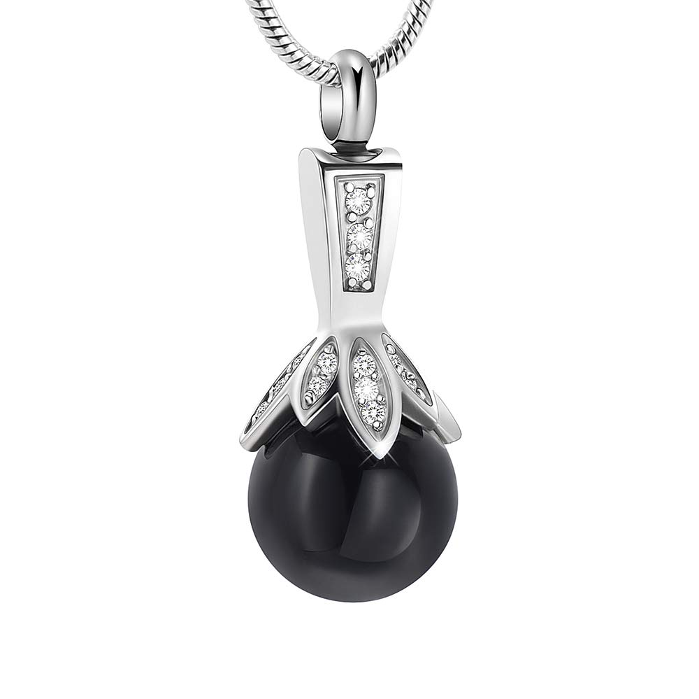 Eternal Pearl Cremation Necklace for Women - Memorial Jewelry Ashes Holder Keepsake - Perfect for Honoring Loved Ones at Funerals, Memorials & Special Occasions