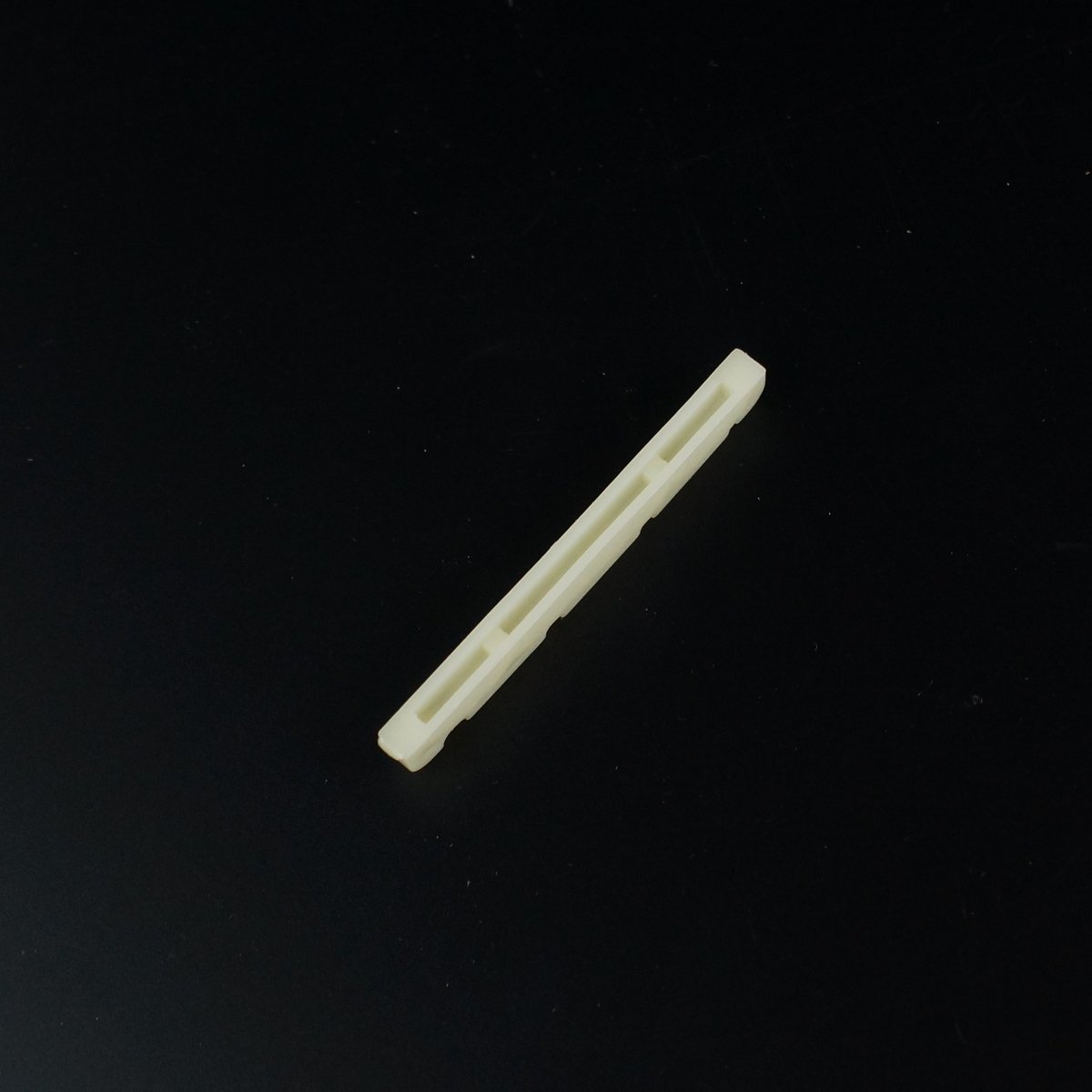 43mm Ivory Slotted Nut for 4-String Bass Guitar - Flat Bottom Hollow Design for Enhanced Tone & Sustain | Perfect for Jazz, Rock & Studio Recording