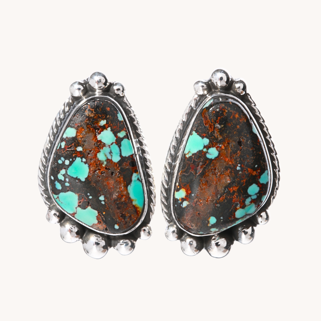 Turquoise Statement Post Earrings for Women - Elegant Dangle Earrings for Parties, Weddings & Everyday Wear