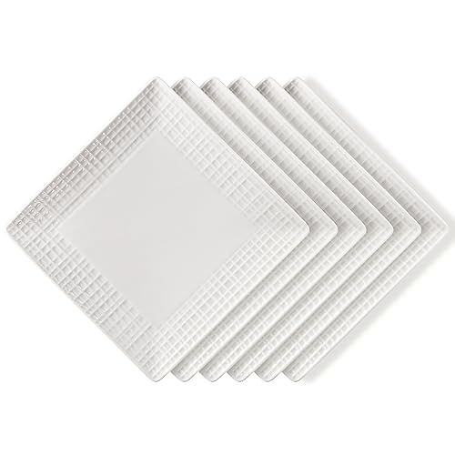 6 inch-White- Crisscross-6pcs