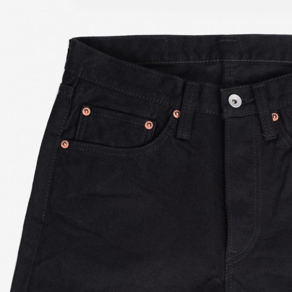 Iron Heart IH-555s 14oz Selvedge Denim Jeans - Super Slim Cut in Black (142 BB) | Premium Raw Denim for Men | Perfect for Urban Wear & Motorcycle Riding