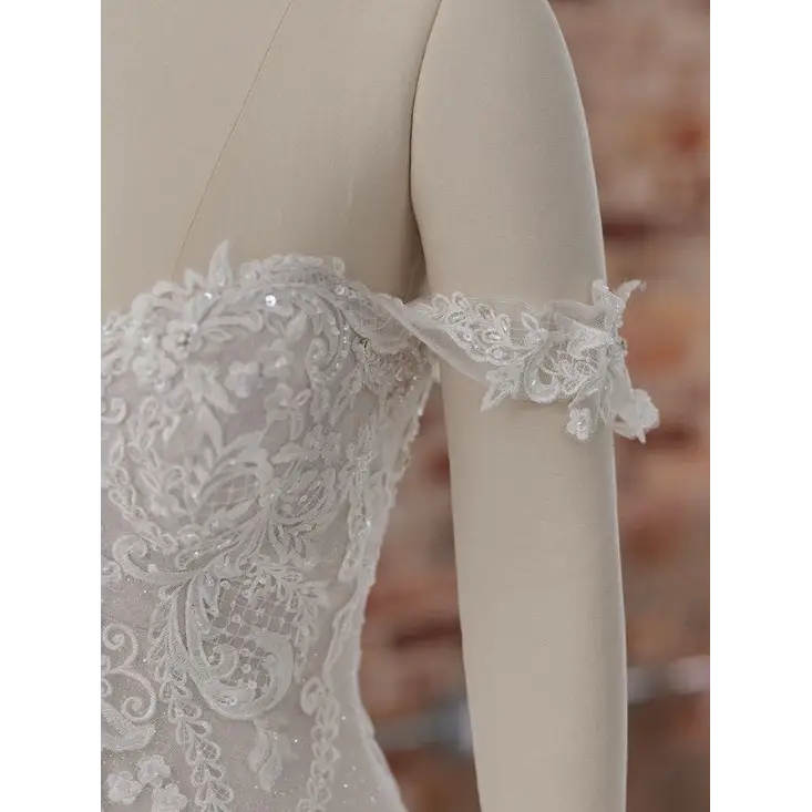 Maggie Sottero Frederique Detachable Cap Sleeve Wedding Dress - Elegant Bridal Gown for Church Ceremony & Outdoor Garden Wedding