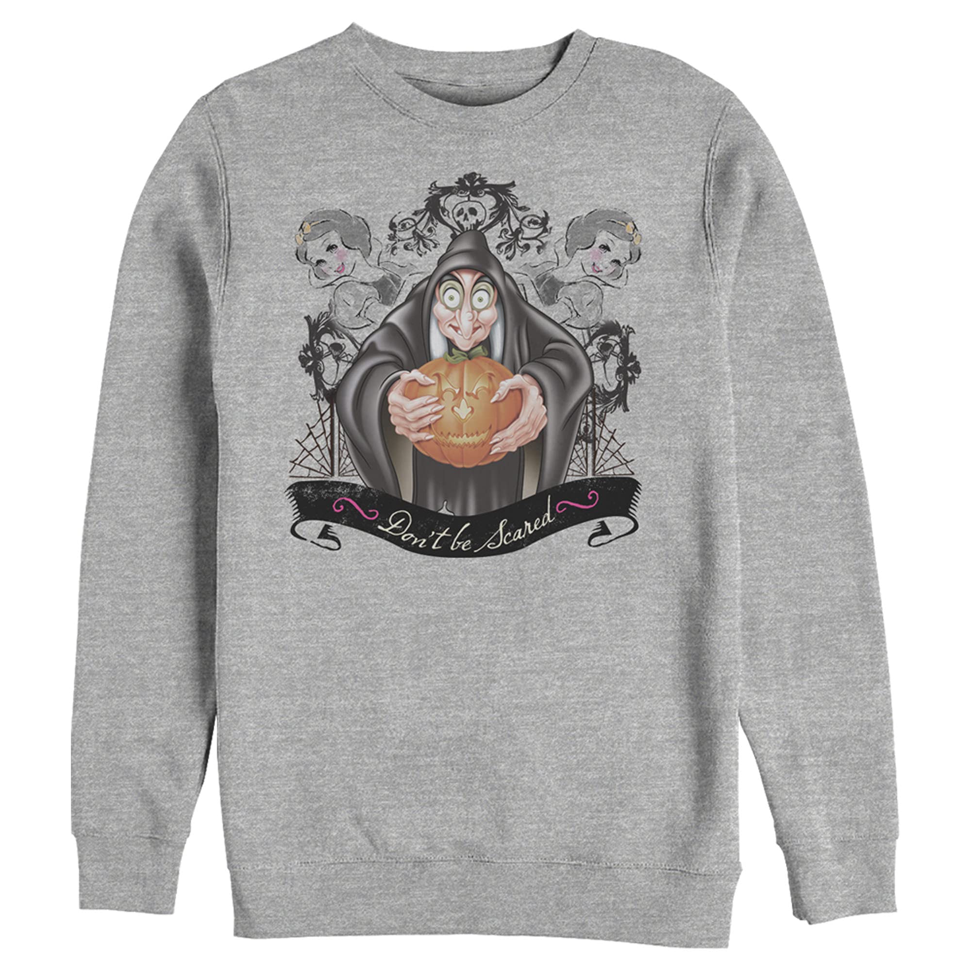 Men's Snow White and the Seven Dwarfs Evil Queen Pumpkin Print Sweatshirt | Disney Villain Halloween Hoodie for Cosplay & Christmas Gifts
