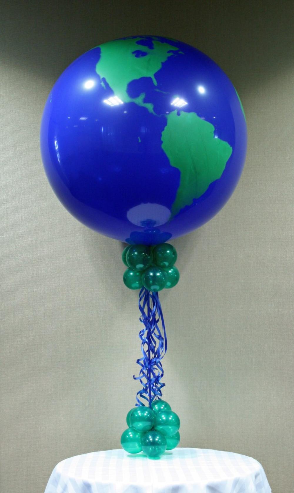 World Globe Jumbo Balloon - 40 Inch Large Inflatable Earth Ball for Parties, Decorations & Geography Learning | Perfect for Birthday, Classroom & Event Decor