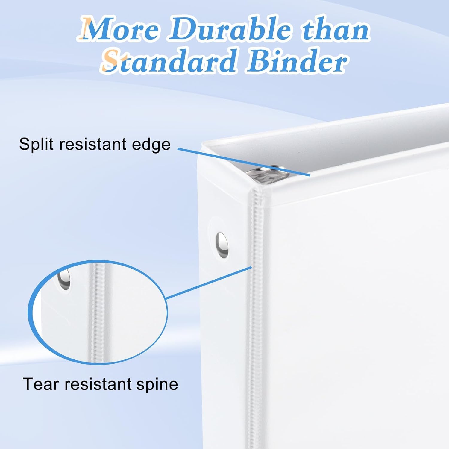 (50 Pack) 1 Inch White 3 Ring Binders with Clear View Cover & Interior Pockets - Heavy Duty Hardcover Binders for School, Office & Portfolio Organization - Bulk Teacher & Classroom Supplies - Perfect for Document Storage, Presentations & Student Projects