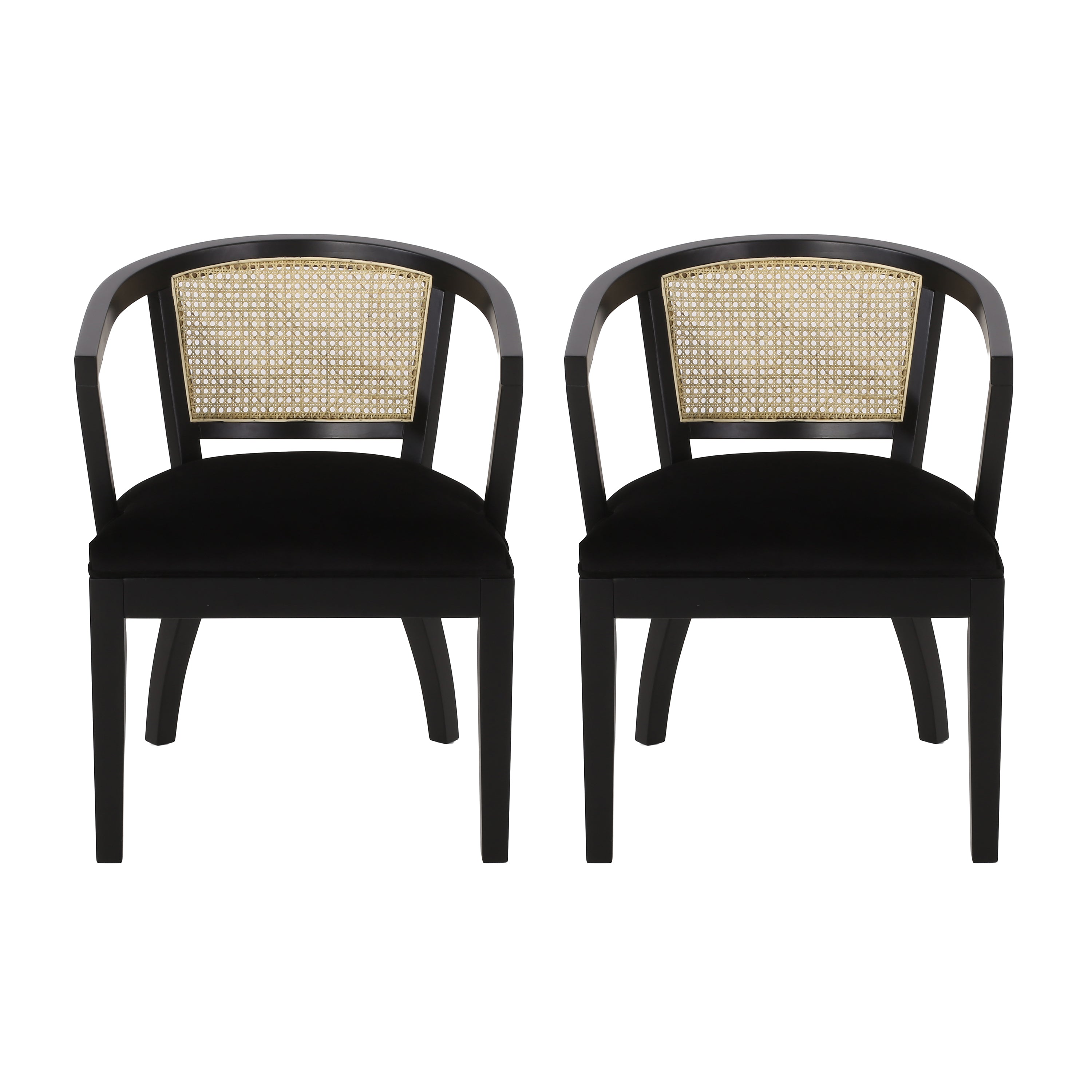 Modern Dining Chairs Set of 2 - Sturdy Wooden Kitchen Chairs with Padded Seat Cushions - Perfect for Dining Room, Kitchen, Breakfast Nook & Small Spaces