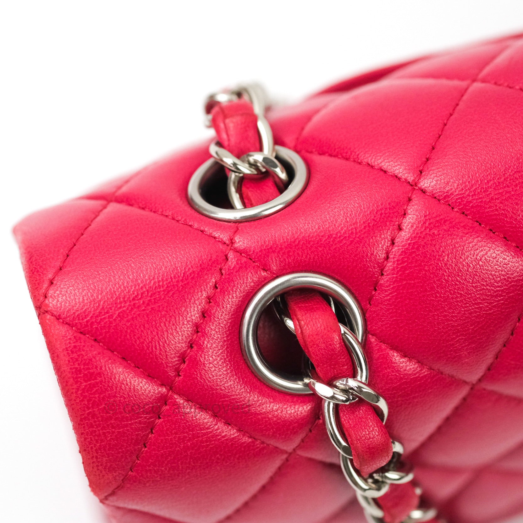 Chanel Classic M/L Lambskin Medium Double Flap Bag in Red & Pink with Silver Hardware - Luxury Handbag for Women, Perfect for Parties & Special Occasions