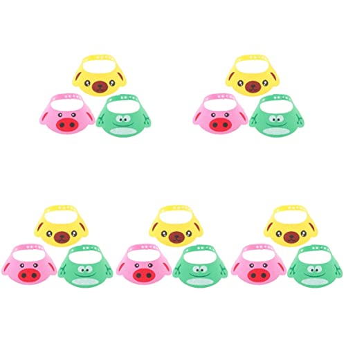 Kisangel 15-Piece Baby Bath Hair Washing Shield - Soft Eye Protection Visor for Toddlers & Infants - Waterproof Shower Cap for Safe Hair Wash (Ideal for Bath Time, Newborn Care & Sensitive Skin)