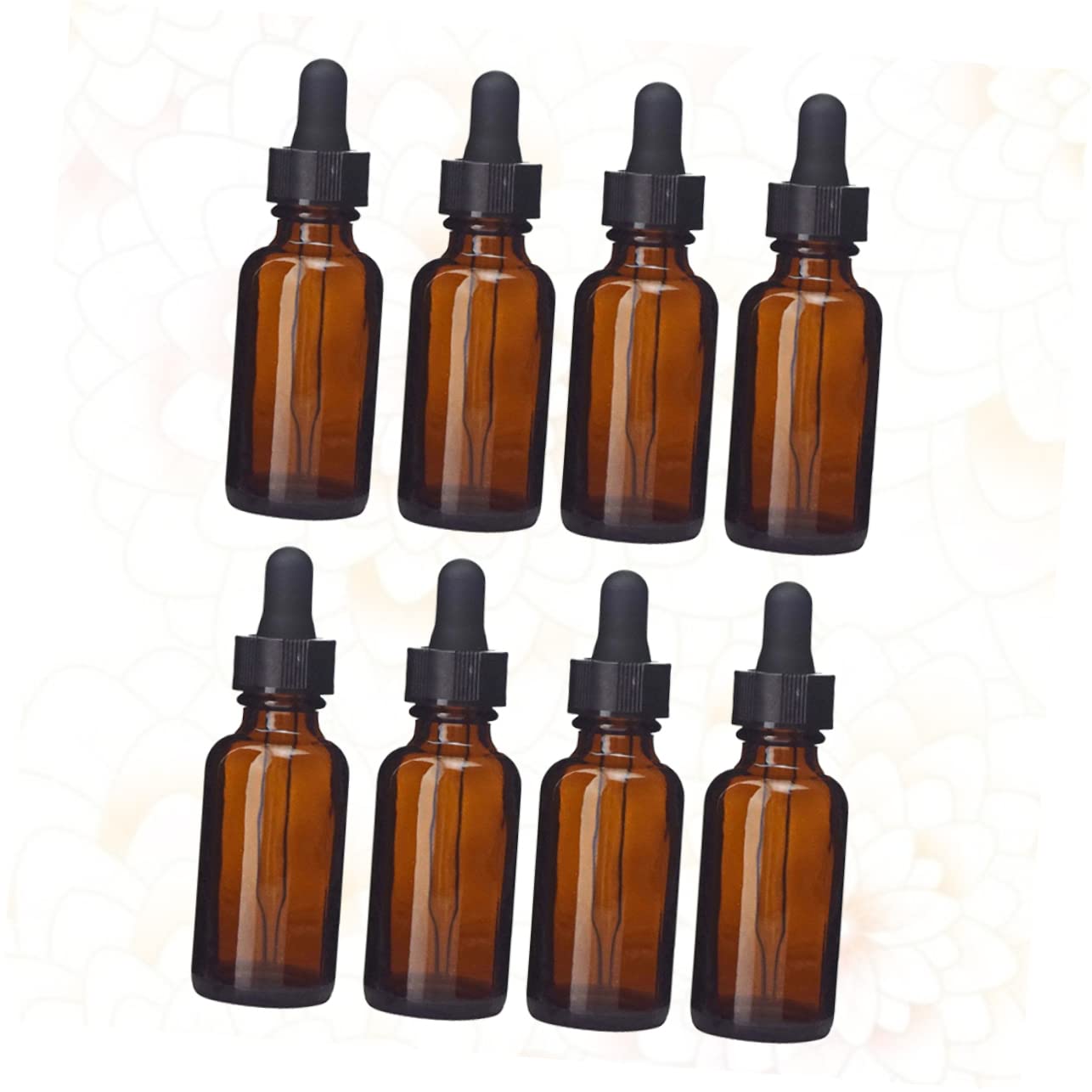 FRCOLOR 8 Pack Travel-Sized Refillable Glass Dropper Bottles - Essential Oil Containers, Mini Spray Bottles for DIY Skincare, Aromatherapy & Travel Use - Perfect for Liquids, Serums & Perfumes