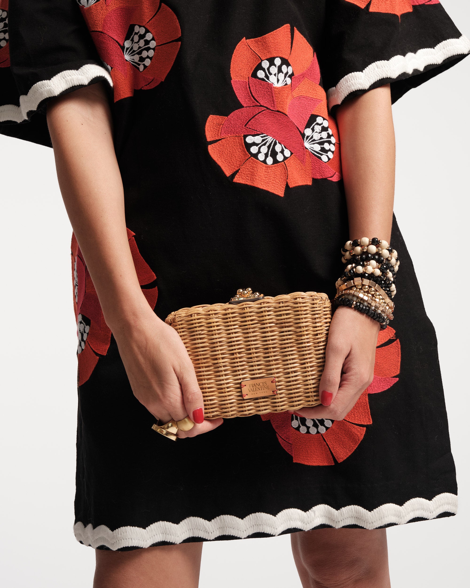 Paige Wicker Clutch Bag - Handwoven Rattan Purse for Women | Elegant Evening Clutch for Parties, Weddings & Date Nights