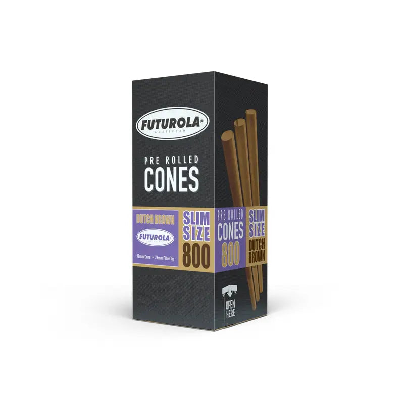 Futurola Slim Size 98/26 Pre Rolled Cones - 50 Pack | Ultra Thin Rolling Papers for Smooth Smoking | Perfect for Herbal Blends & Tobacco | Home Use, Travel & Social Gatherings