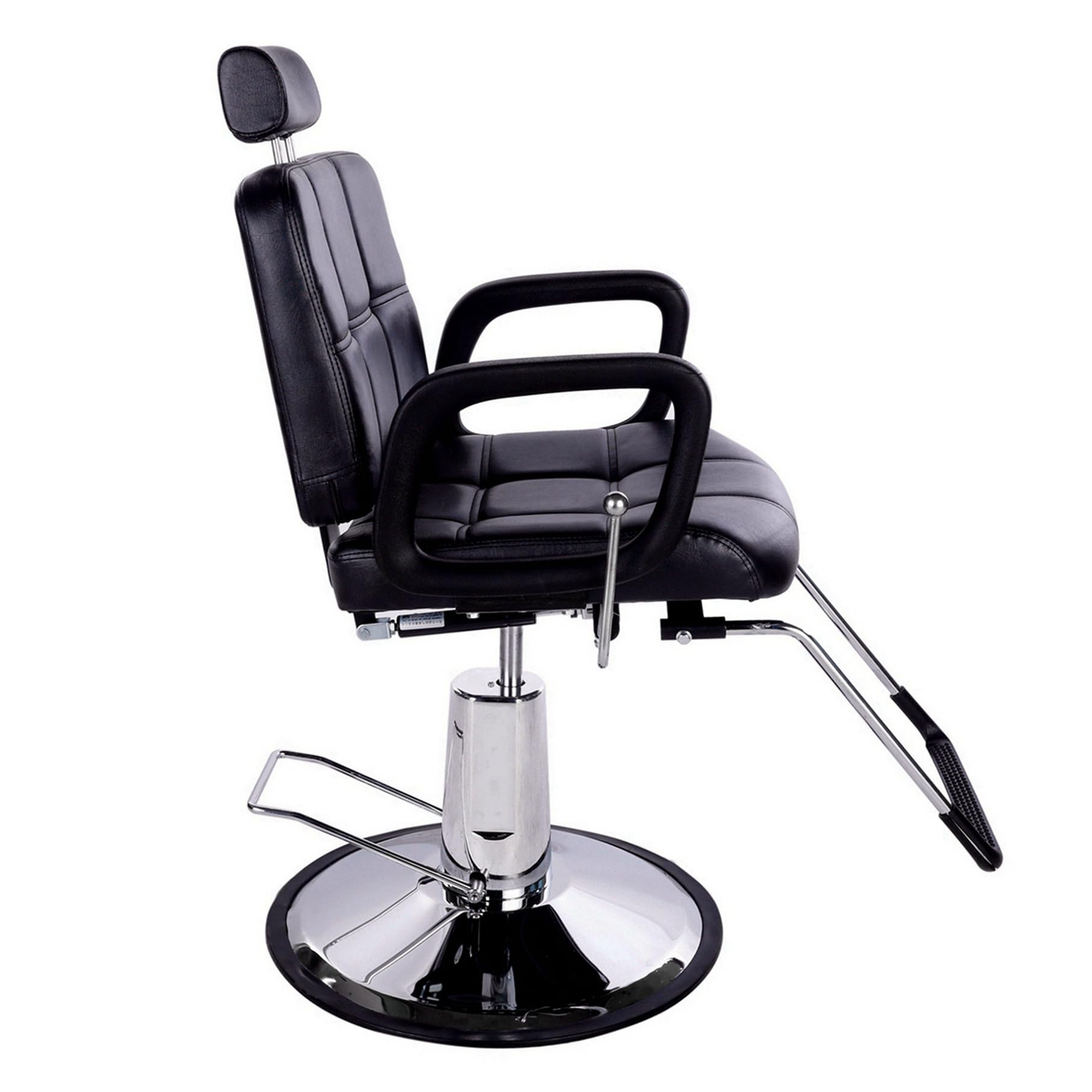 Professional Hydraulic Barber Chair - 360° Swivel Salon Styling Chair with Adjustable Headrest & Reclining Back | Perfect for Hair Salons, Barbershops & Home Use