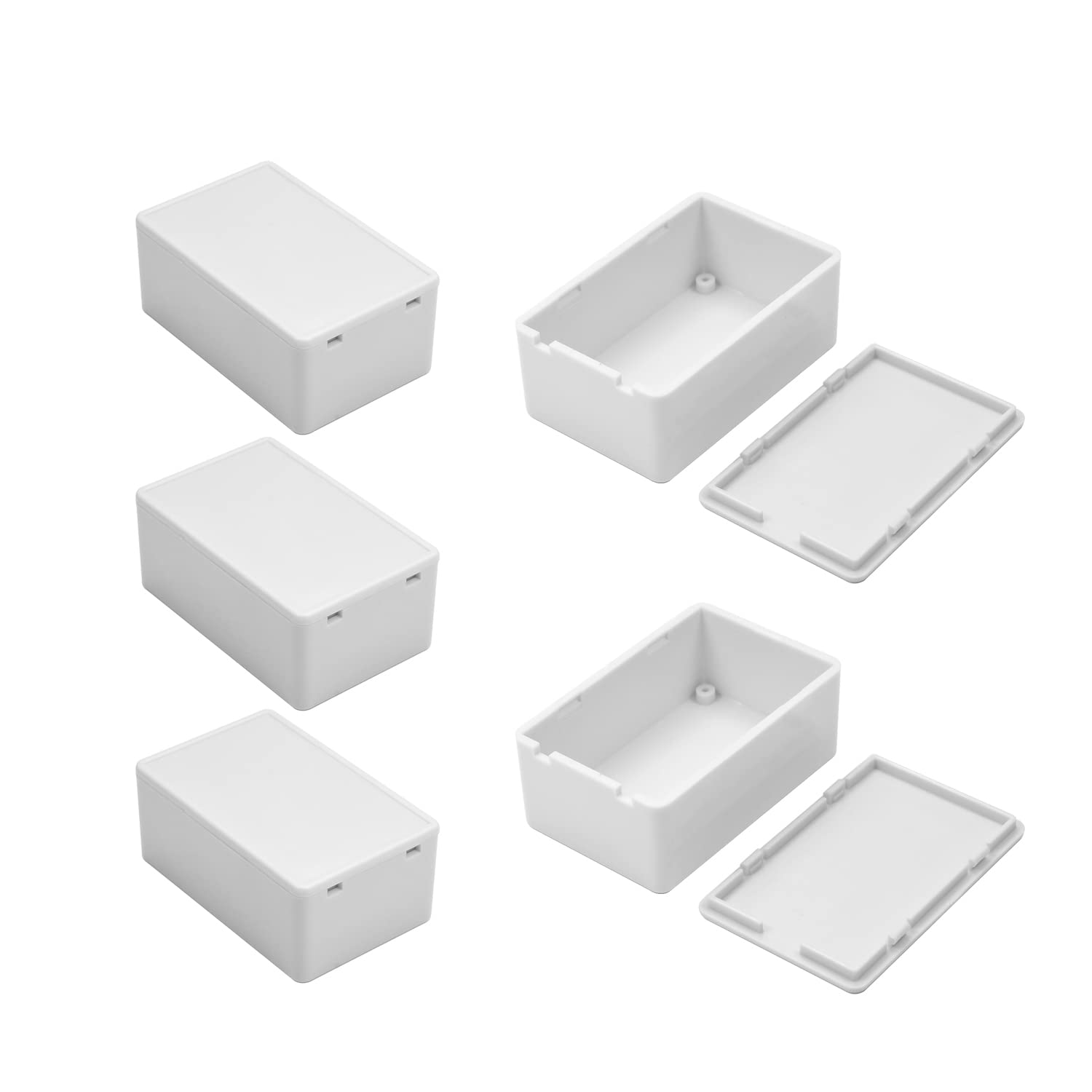 Fielect 5-Pack ABS Plastic Electrical Junction Box - 2.76